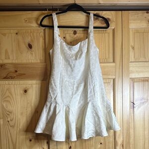 Hello Molly Cream Floral Textured Dress